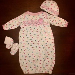 Newborn Floral Sleeper Set